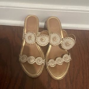 Jack Roger’s white/gold Wedges 6M